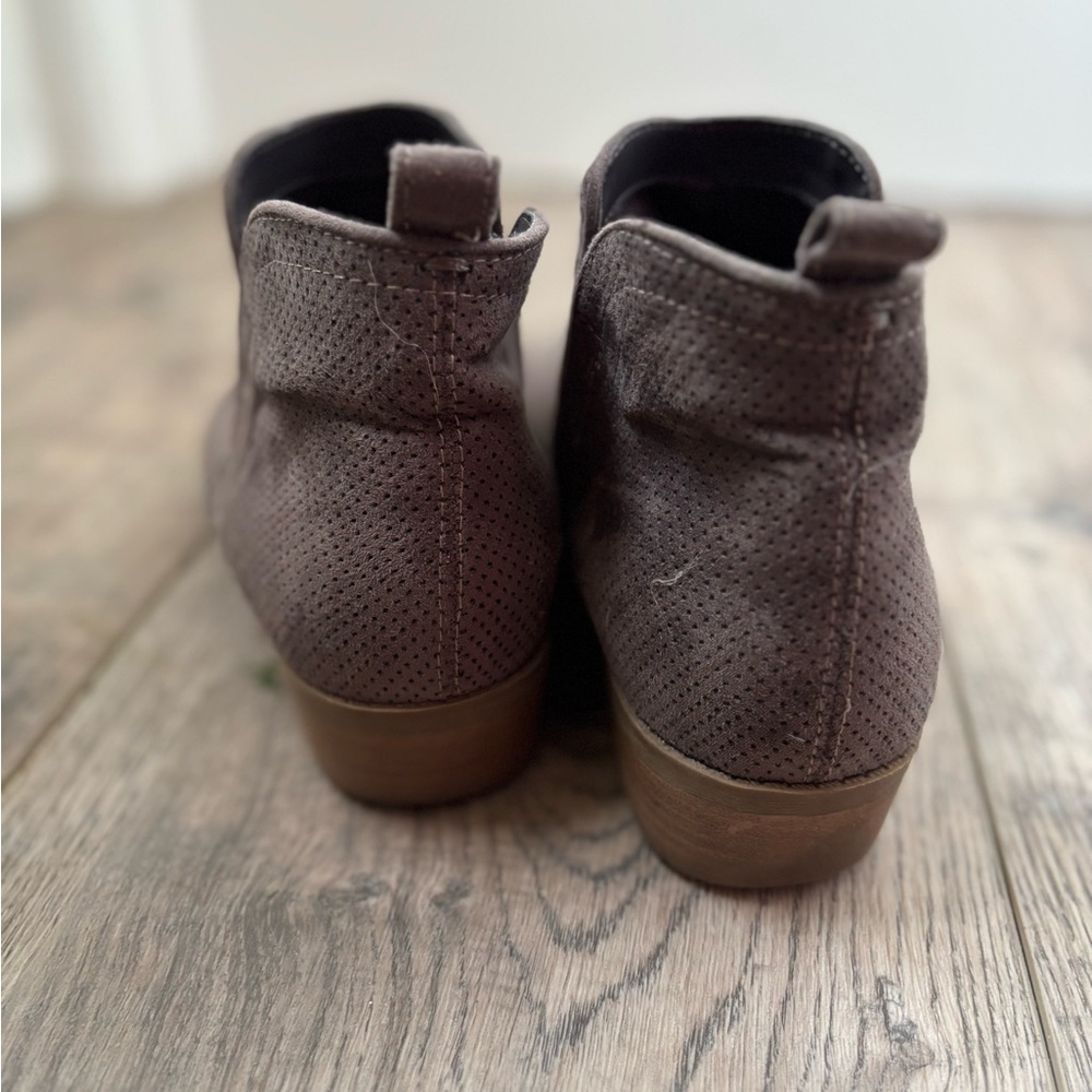 Target Gray Leather Booties - Picture 3 of 5